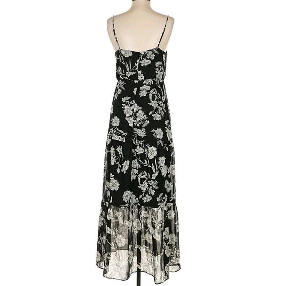 J. Crew Mercantile Tiered Maxi Dress in Black Daisy Floral Sz 4 (Y - Picture 4 of 7